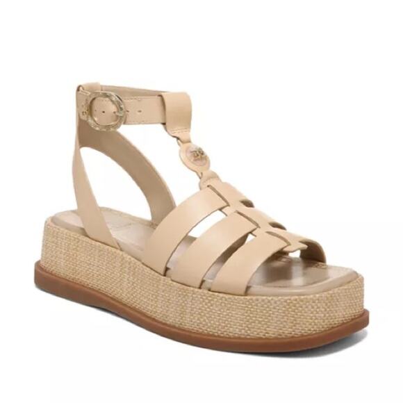 NEW Sam Edelman Naima Platform Fisherman Sandal Natural Tan 9 - Picture 1 of 13